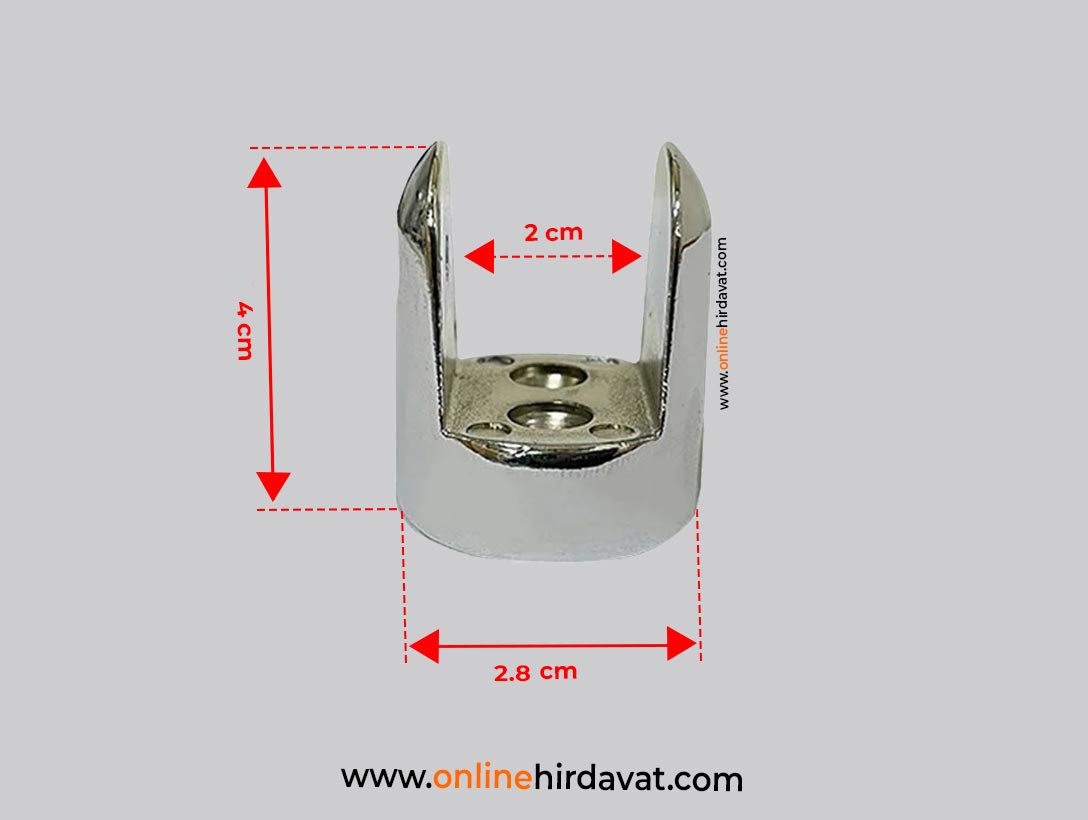 Modernax 18 mm Sunta Cam Tutucu Krom