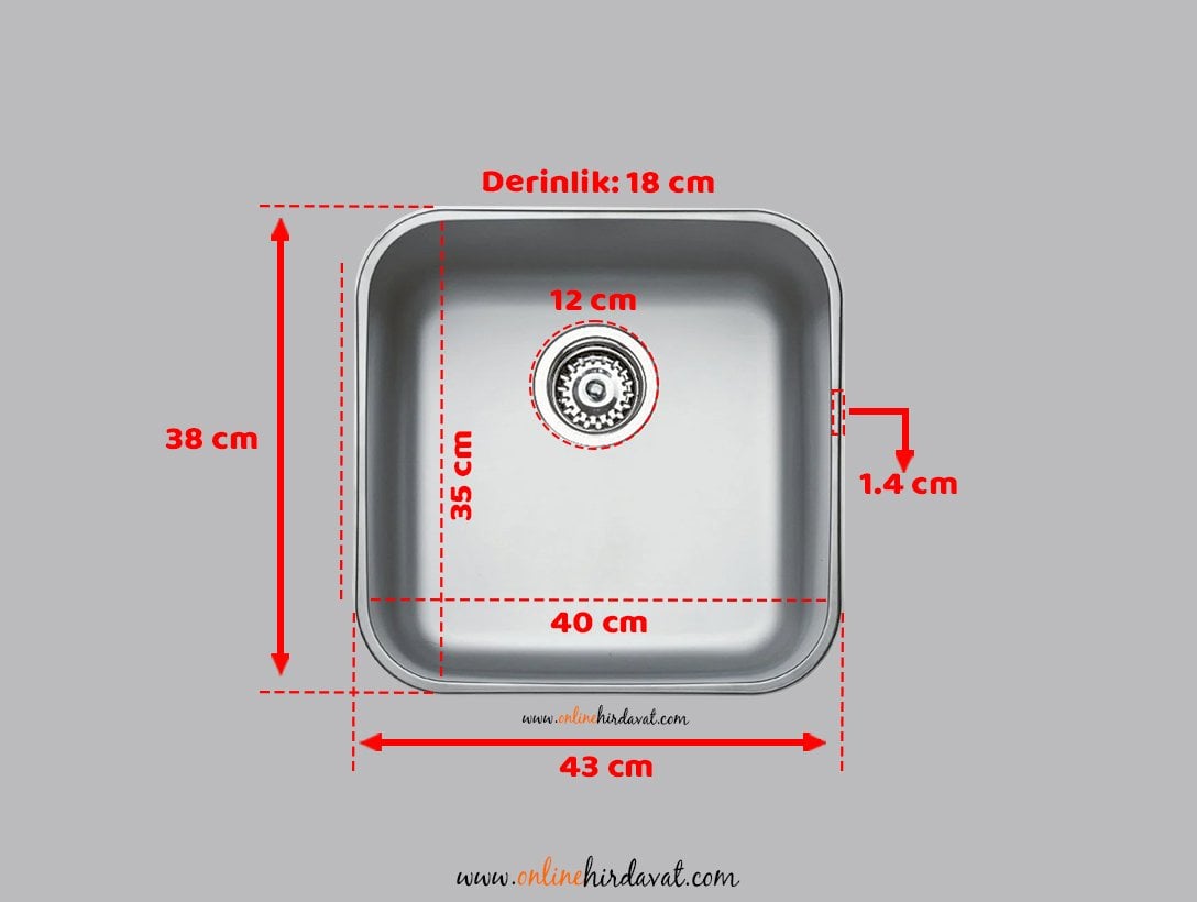 Teka BE 40.35 Paslanmaz Çelik İnox Tezgah Altı Evye