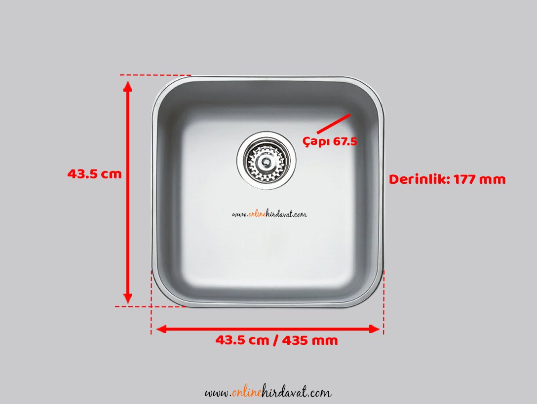 Teka BE 40*40 Tezgah Altı Evye Çelik