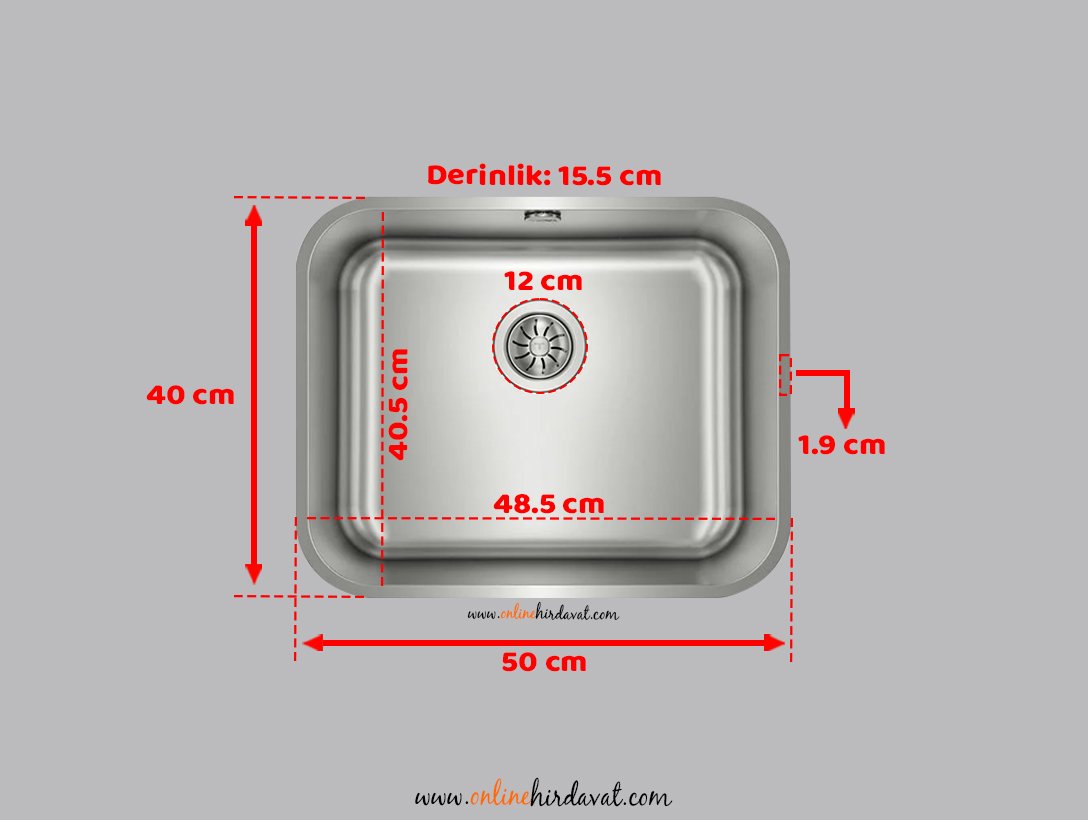 Teka BE 50X40 Plus Paslanmaz Çelik Evye