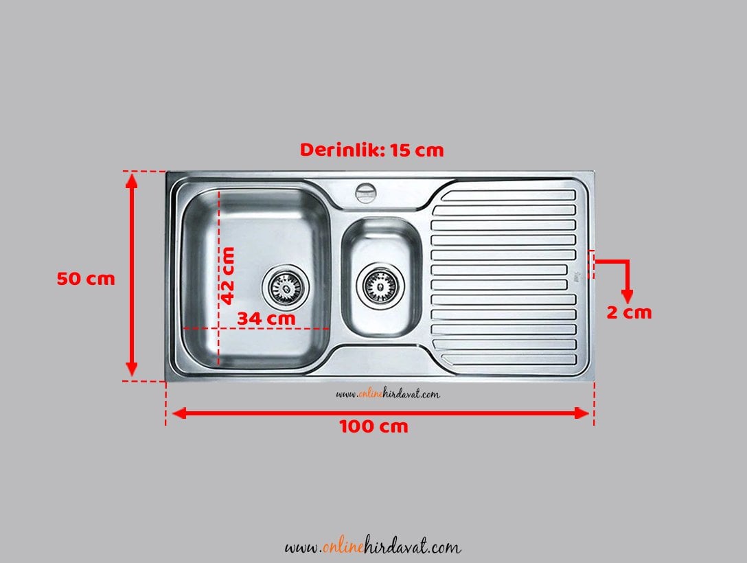 Teka Princess 60B Çelik Krom Mikro Keten Yüzey Evye Sağ