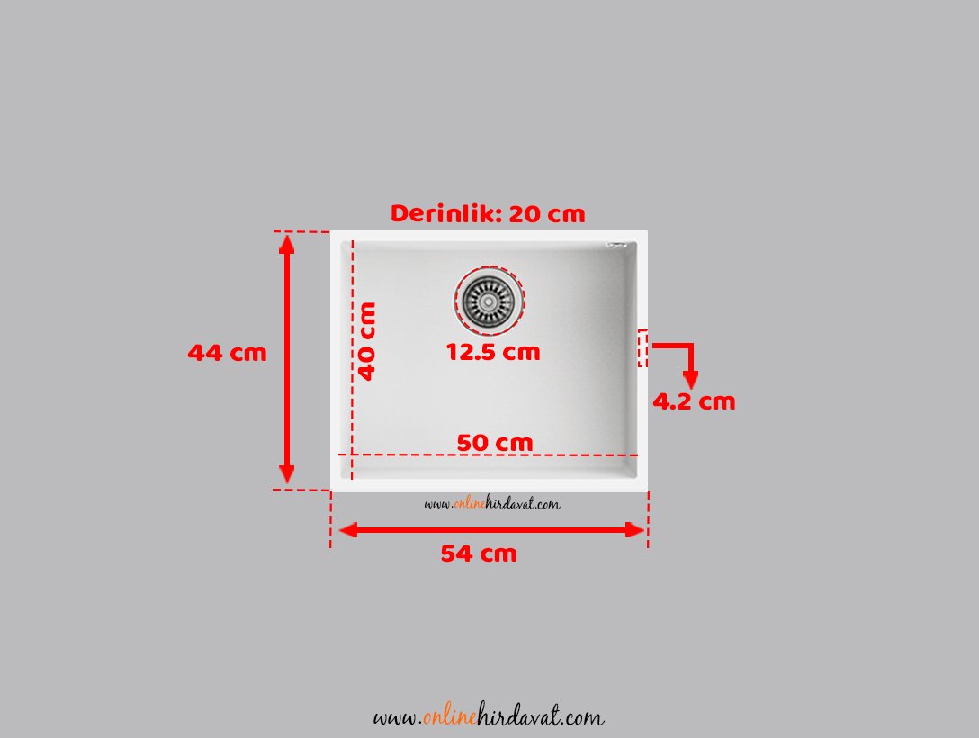 Teka Square 50.40 tg Granit Evye Beyaz