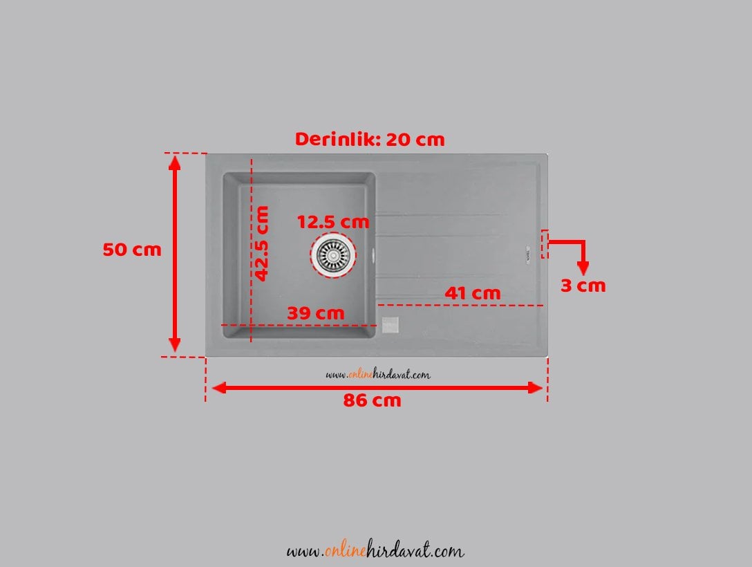 Teka Stone 50 B-TG 1B 1D Granit Ankastre Evye Metalik Gri