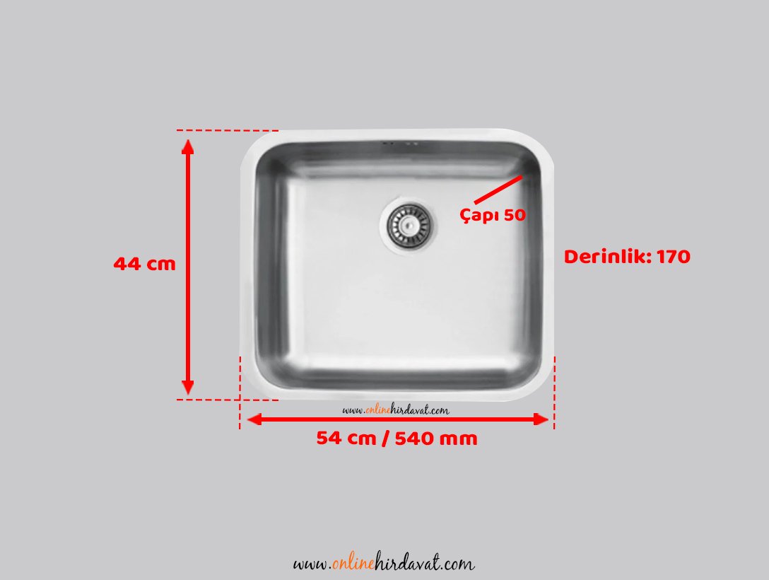 Ukinox D500 Dekorlu Tezgah Altı Evye