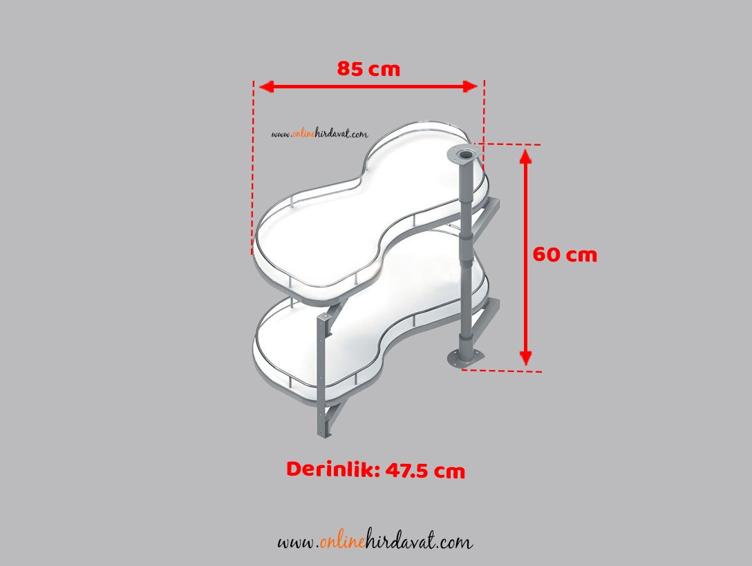 Starax Borulu Körköşe Mekanizma 45 cm 3014 - Sağ