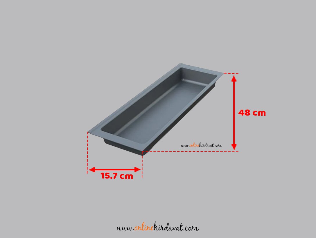 Mesan Traybond Kaşıklık 157X480 mm 1 Gözlü Antrasitgri Kaşıklık