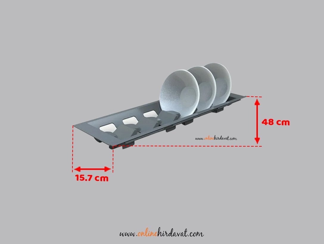 Mesan Traybond Kaşıklık 157X480 mm Antrasitgri Kaselik