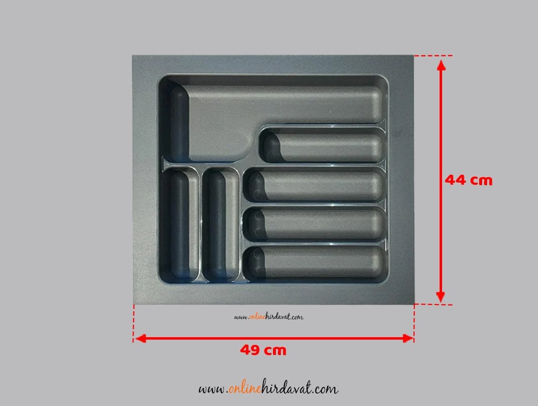 Starax Plastik Çekmece İçi Kaşıklık 2285-A / Antrasit - 44 x 49 cm