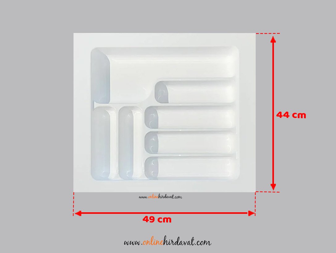 Starax Plastik Çekmece İçi Kaşıklık 2285-W / Beyaz - 44 x 49 cm