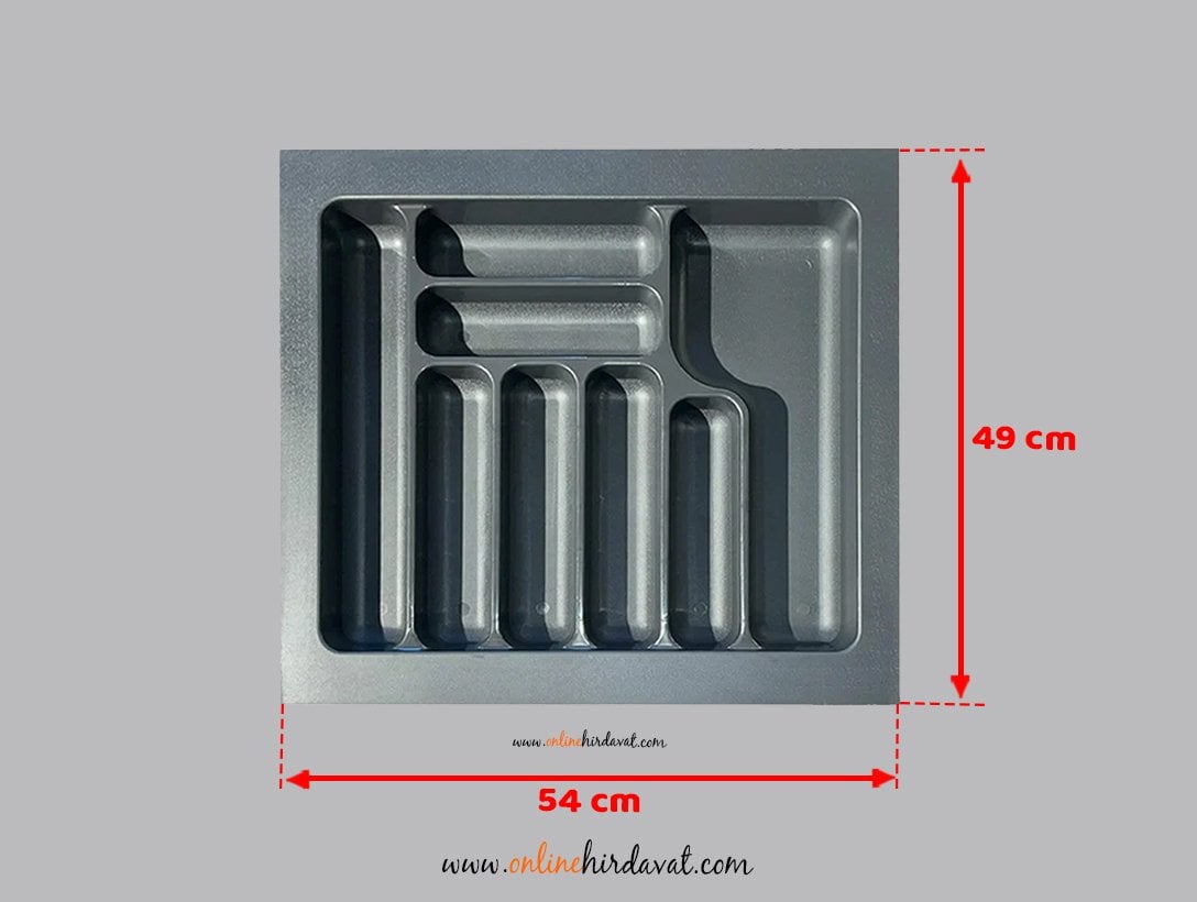 Starax Plastik Çekmece İçi Kaşıklık 2287-A / Antrasit - 54 x 49 cm