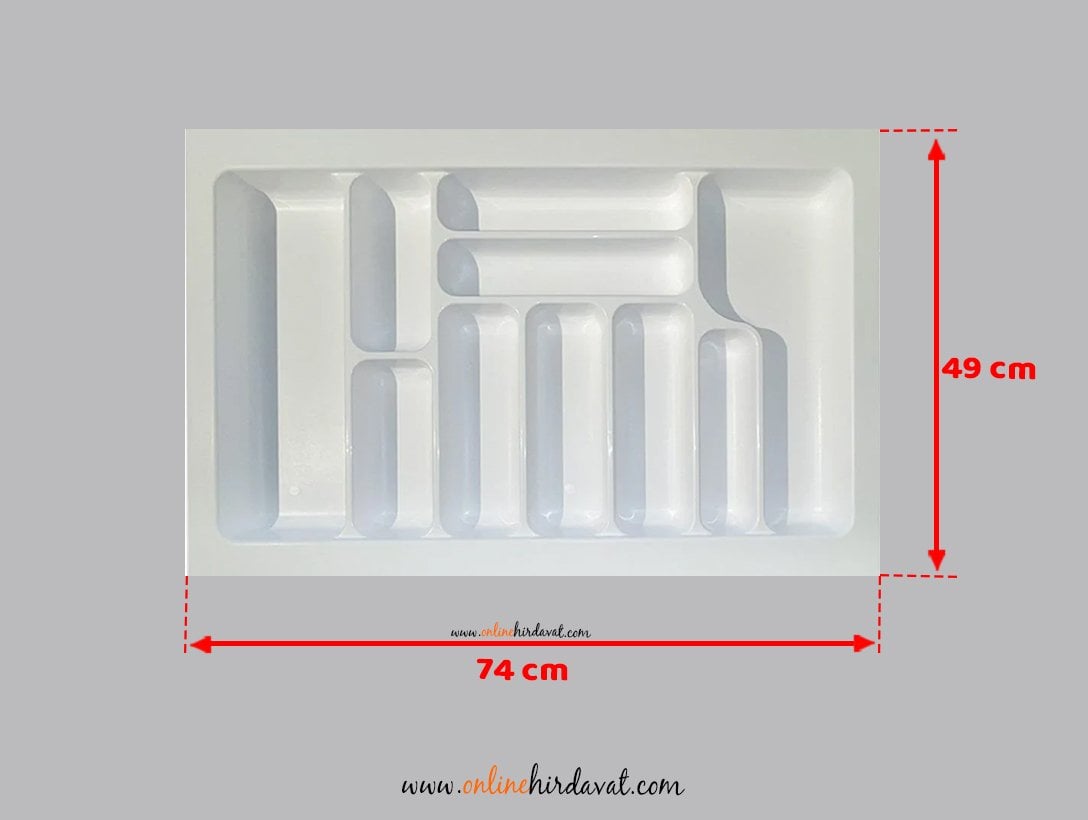 Starax Plastik Çekmece İçi Kaşıklık 2289-W / Beyaz - 74 x 49 cm