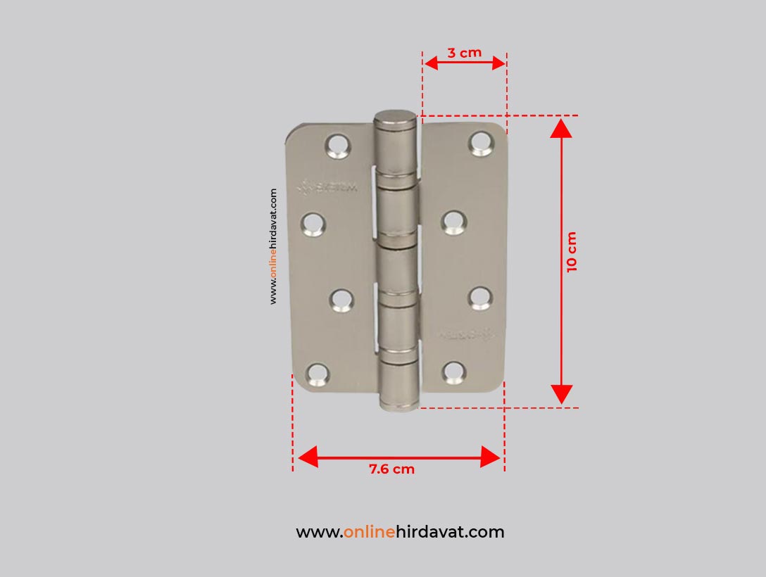 System 10 Cm Yönsüz 4 Bilyalı 3 mm Menteşe Saten Nikel