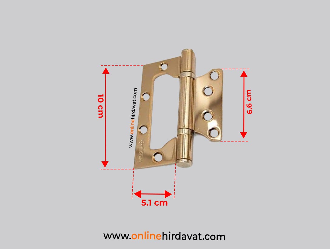 System 10 Cm Kelebek 2 Bilyalı 3 mm Menteşe Altın