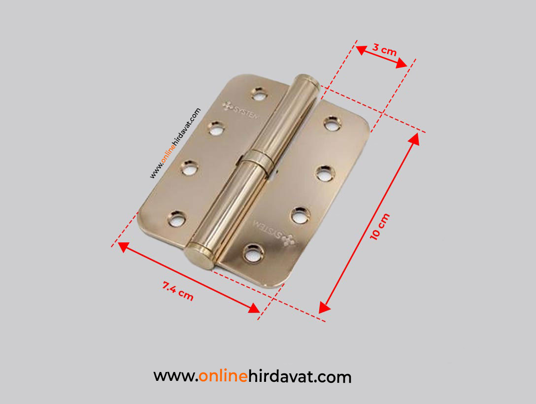 System 10 Cm Okka 3 mm Menteşe Altın - Sol