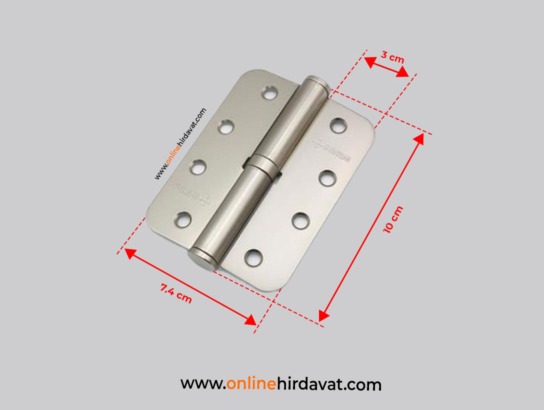 System 10 Cm Okka 3 mm Menteşe Saten Nikel - Sol