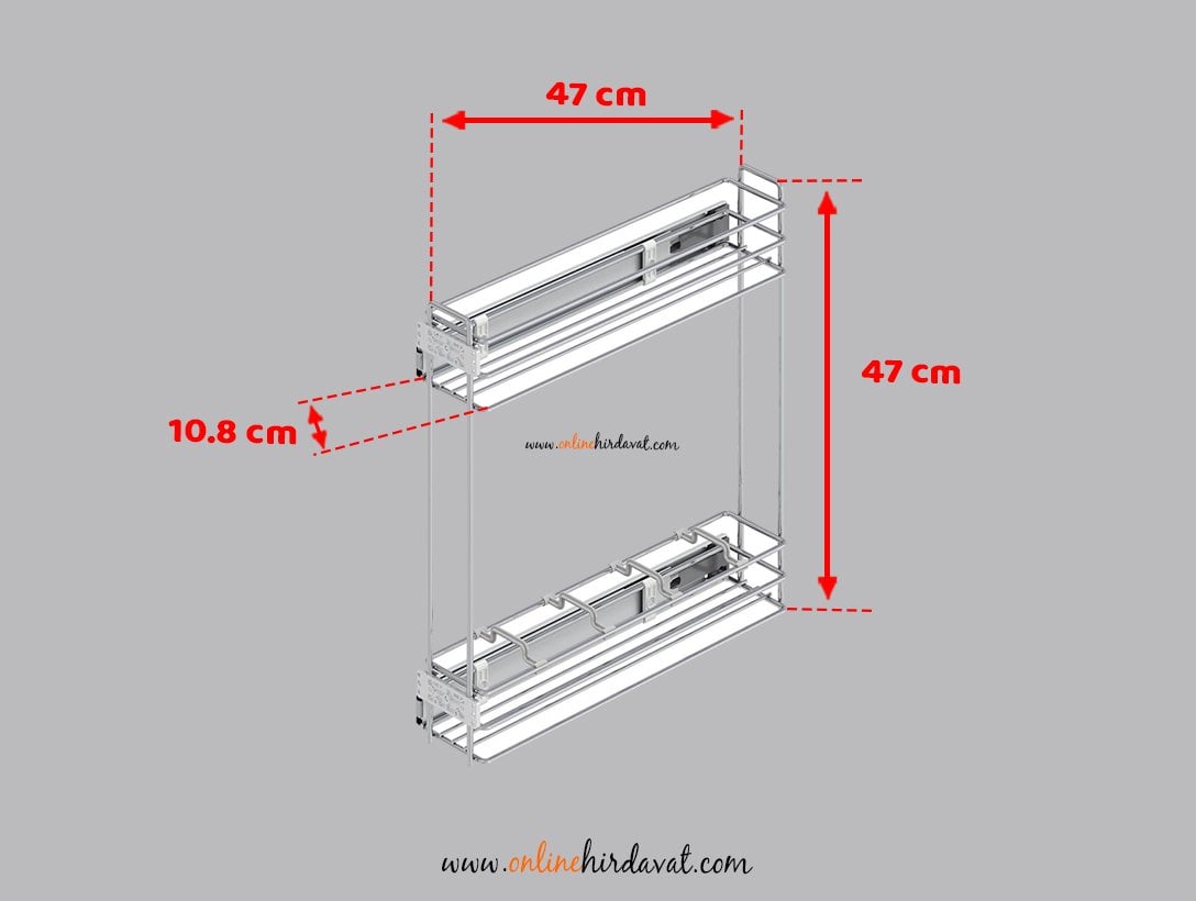 Starax Yandan Raylı Şişelik ve Deterjanlık 2211 / 11 cm