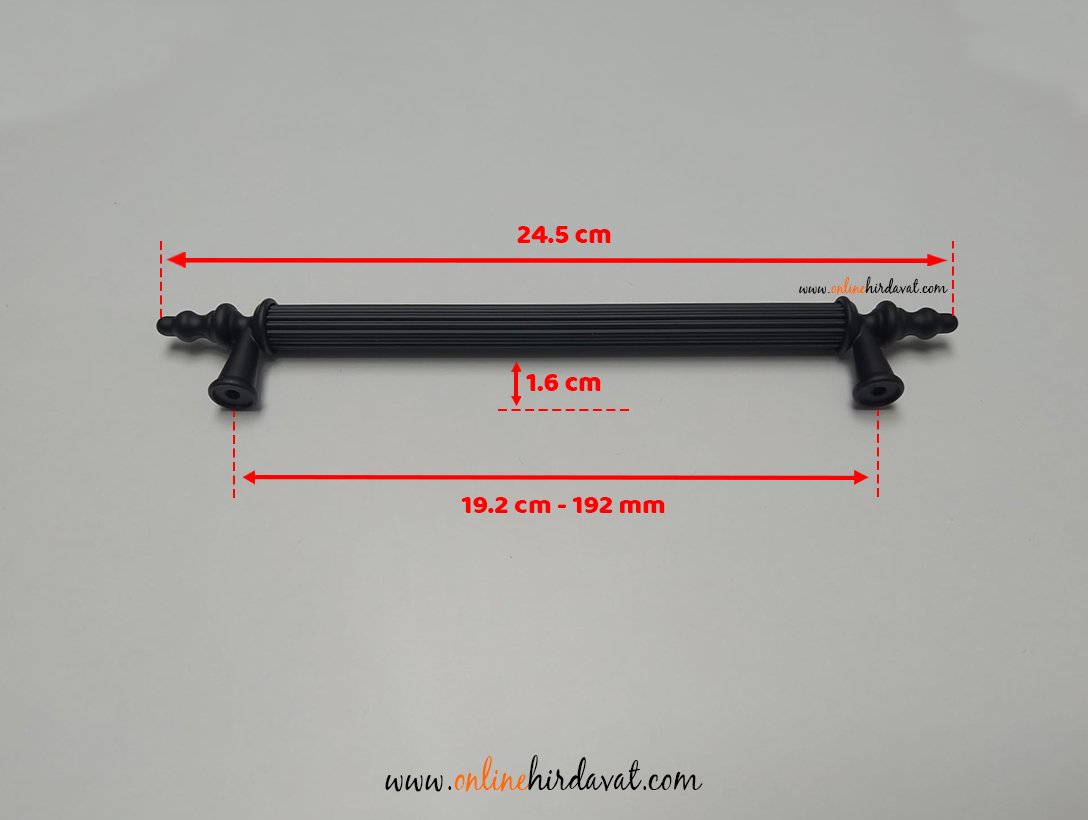 Afra Zirve Zamak Mobilya Kulp Siyah 192 mm Online Hırdavat