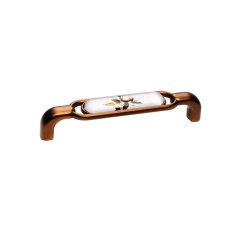 Ventus 2033 Yaldızlı Porselen Mobilya Kulp Antik Bakır - 96 mm