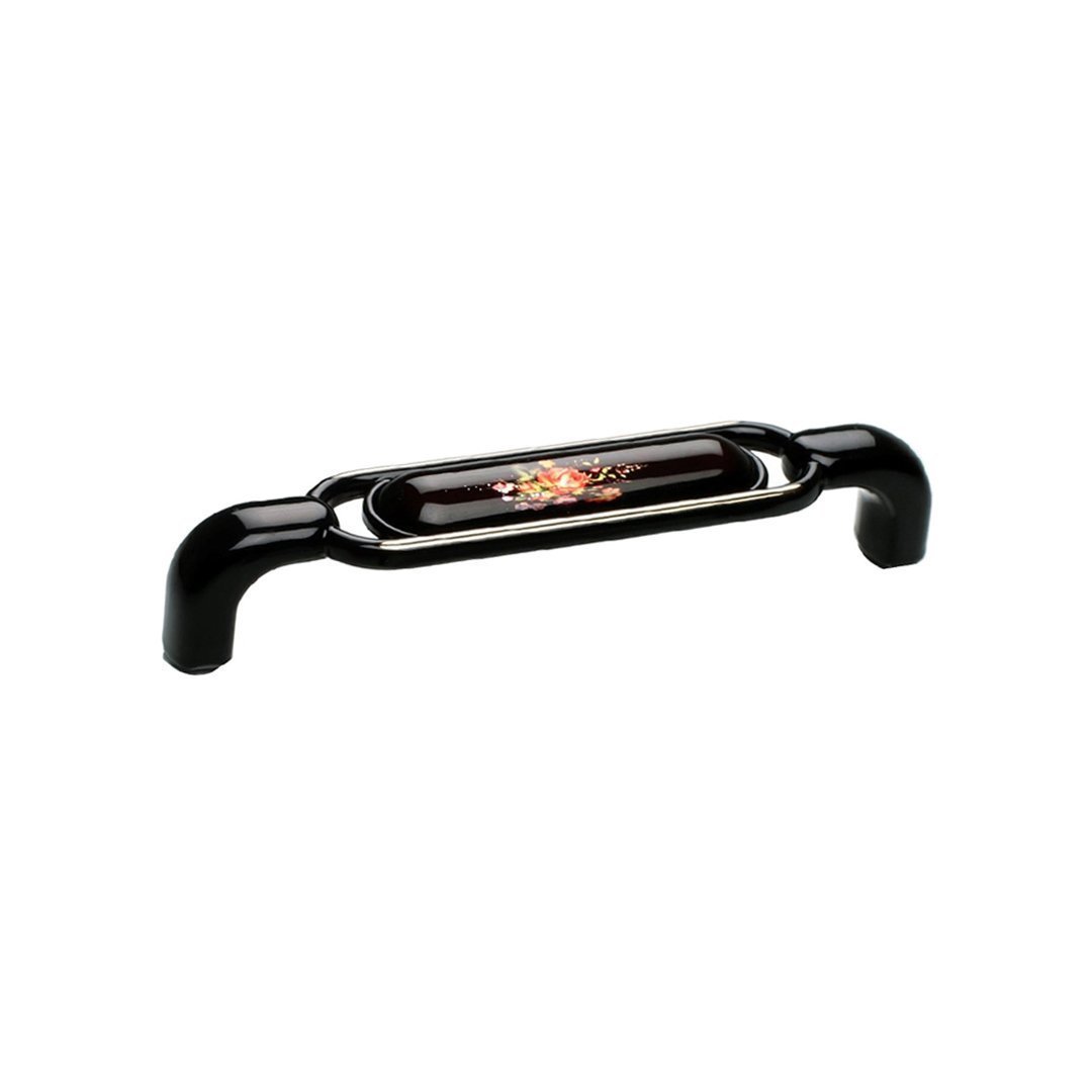 Ventus 2033 Yaldızlı Porselen Mobilya Kulp Mat Siyah - 128 mm