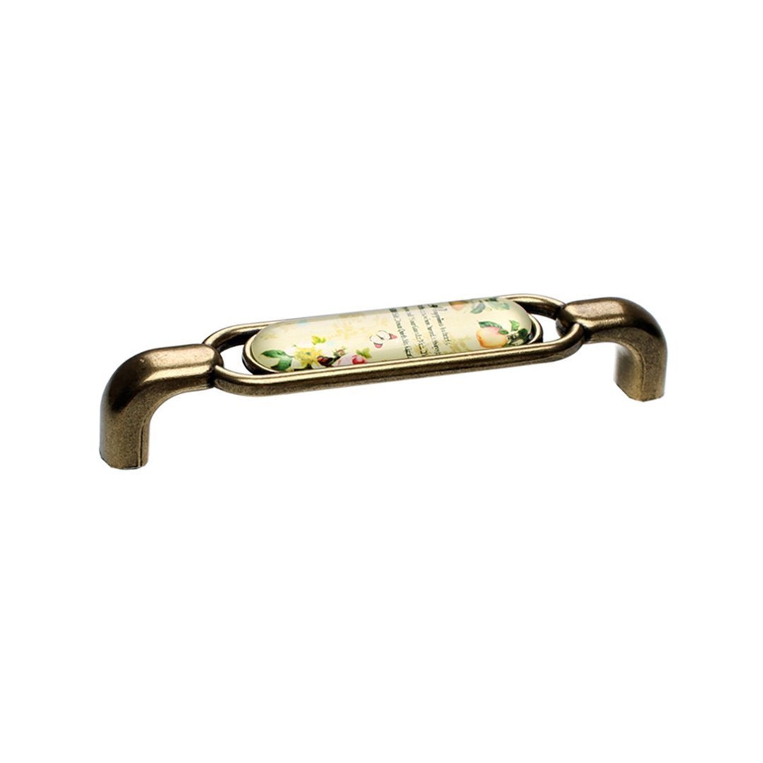 Ventus 2033 Yaldızlı Porselen Mobilya Kulp Antik Sarı - 128 mm