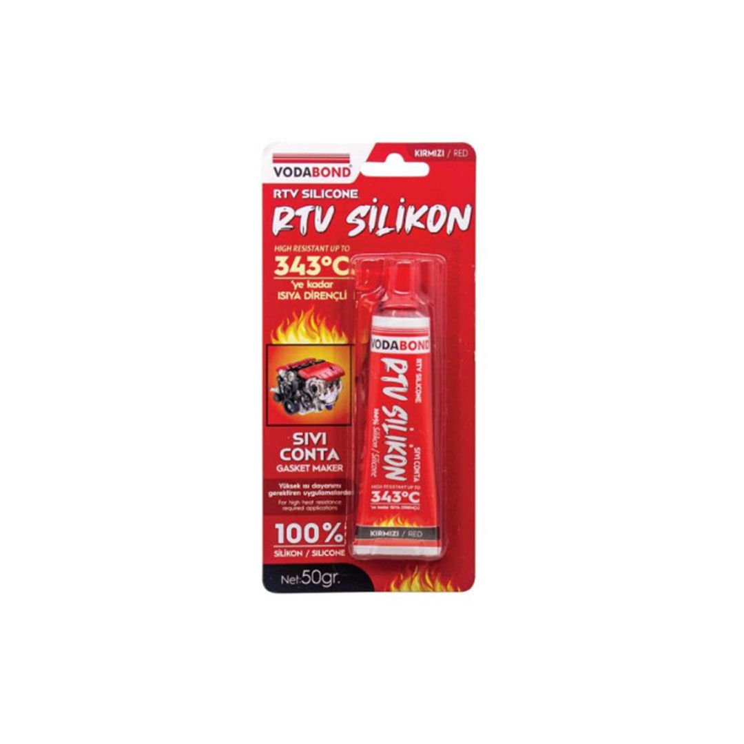 Vodaseal Rtv Isı Silikonu Kırmızı 50 Gr