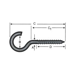 Arslan Piton Askı Kancası 21 x 80 mm - 10 Adet