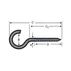 Arslan Piton Askı Kancası 24 x 175 mm - 10 Adet