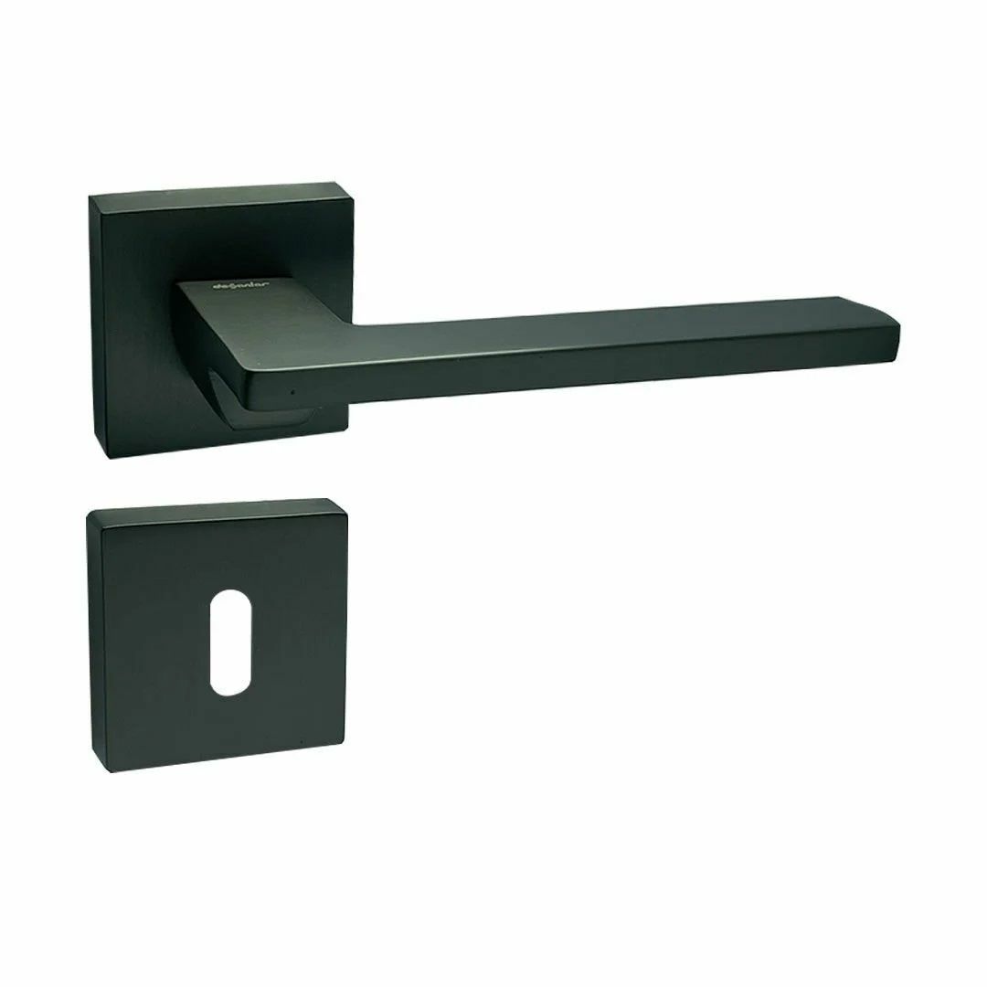 Doğanlar Pera Rozetli Kapı Kolu Antrasit - Oda Kapısı