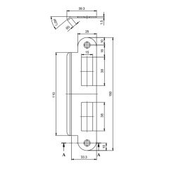 Kale Kilit Oval Sessiz Wc Kapı Kilidi - 50 mm / Nikel