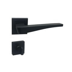 Hira Yasmin Kare Rozetli Kapı Kolu Wc-Antrasit