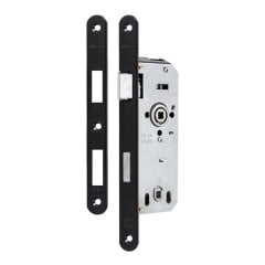 DoorAks 40*23 Rulmanlı Oval Oda Kapı Kilidi - Siyah