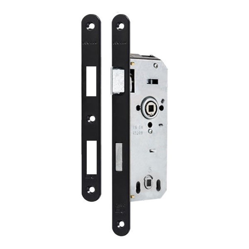 DoorAks 40*23 Rulmanlı Oval Wc Kapı Kilidi - Siyah