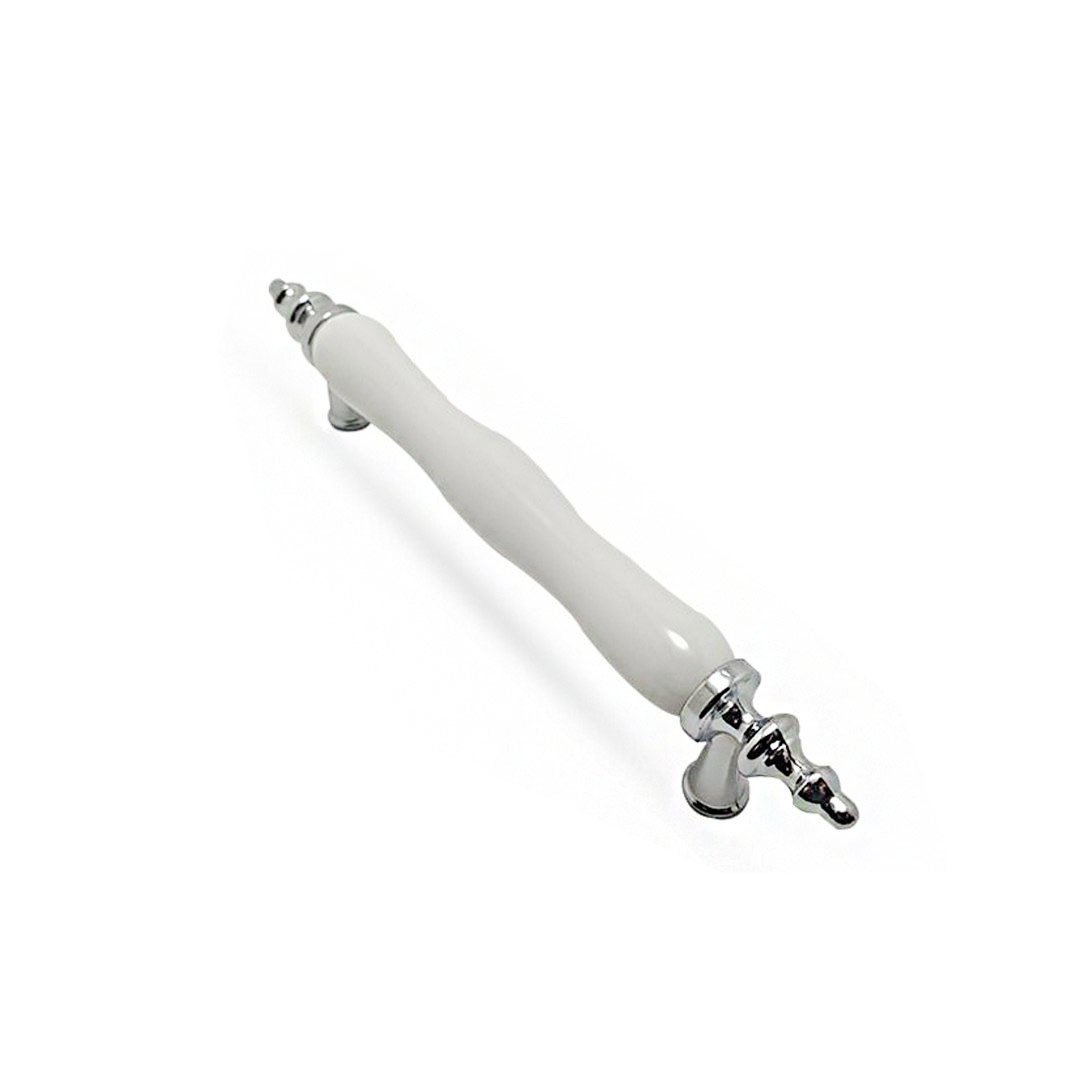 Lider Menekşe Düz Porselen Kulp Krom - 128 mm