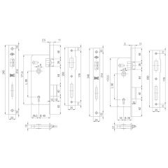 Kale Kilit Köşeli Oda Kapı Kilidi - 151R-35 mm / Nikel