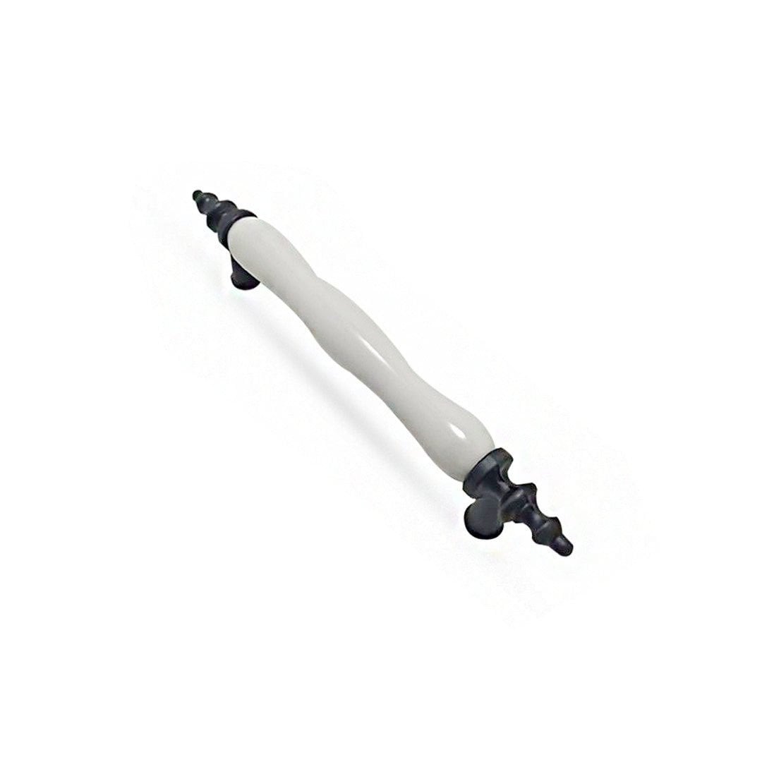 Lider Menekşe Düz Porselen Kulp Mat Siyah - 128 mm