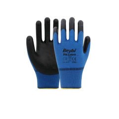 İş Güvenlik Eldivenleri Lüx Latex Mavi - Siyah