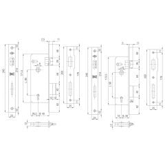 Kale Kilit Köşeli Wc Kapı Kilidi - 169R-35 mm / Nikel