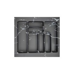 Fede Çekmece İçi Desenli Kaşıklık 44 x 49 cm - Siyah Altın