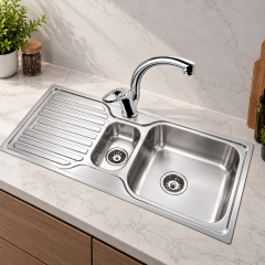 Teka Princess 60 Sol Mikro Keten Çelik Evye + Newarc Smart Evye Bataryası