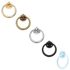 Halka Süs Sarkaç Mobilya Kulp Siyah