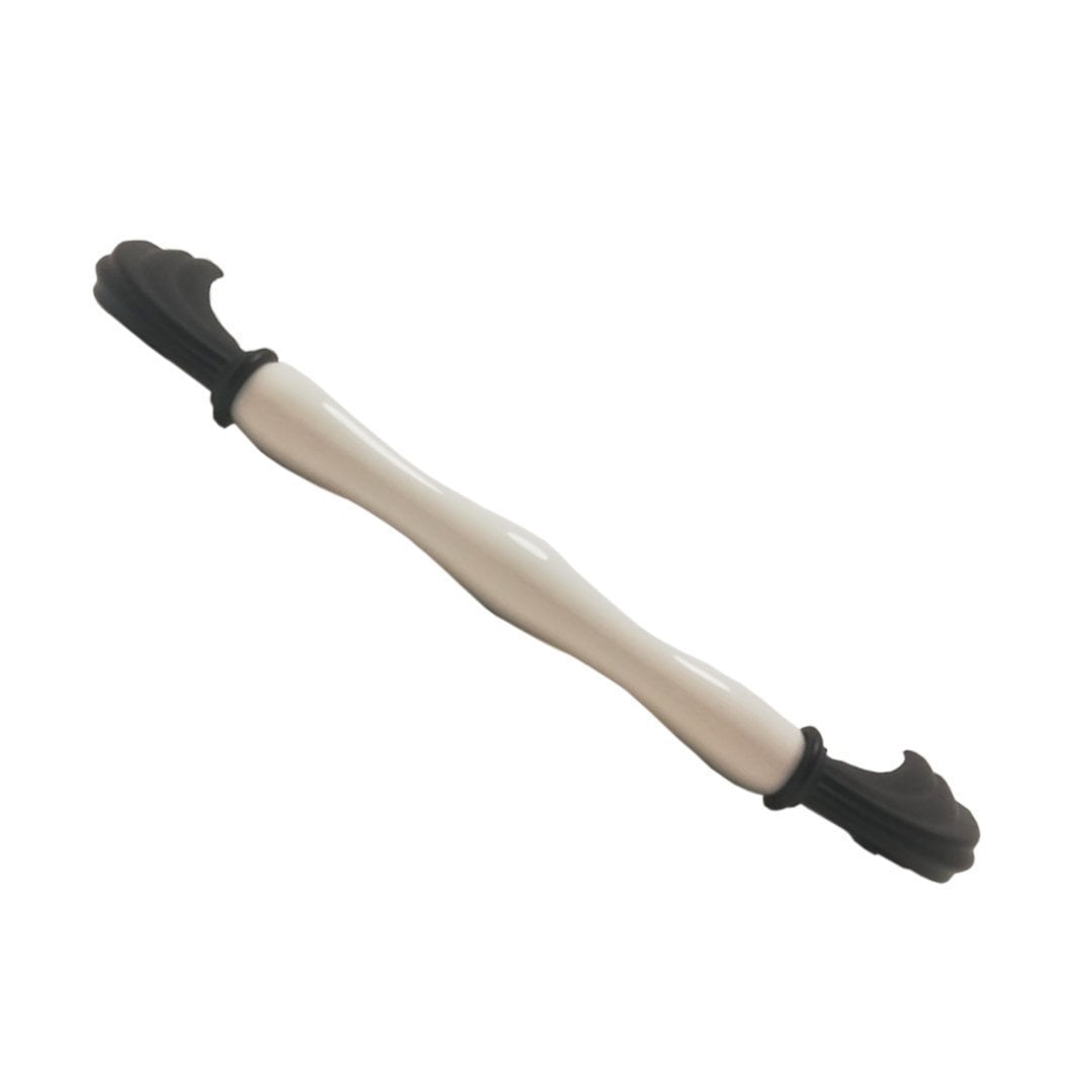 Tomurcuk 2135-85 Porselen Mobilya Kulp Siyah Beyaz - 192 mm