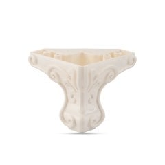 Lükenz Oymalı Mobilya Ayak 14 cm Beyaz