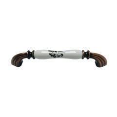 Tomurcuk 1905-21-160-424 Antik Bakır Porselen Mobilya Kulp 160 mm