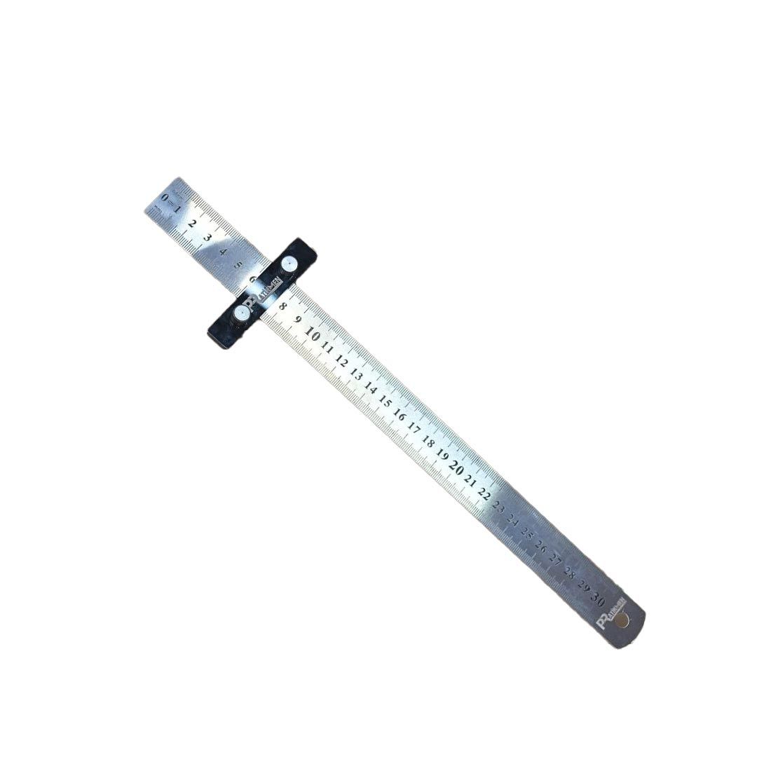 Profesyonel Hassas Ayarlanabilir Çizme İşaretleme ve Sabitleme Cetveli 30 cm