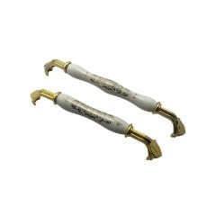Tomurcuk 2132-60 Altın Porselen Mobilya Kulp