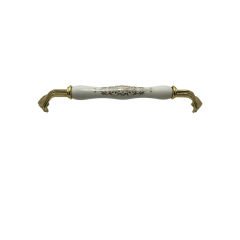 Tomurcuk 2132-60 Altın Porselen Mobilya Kulp 192 mm