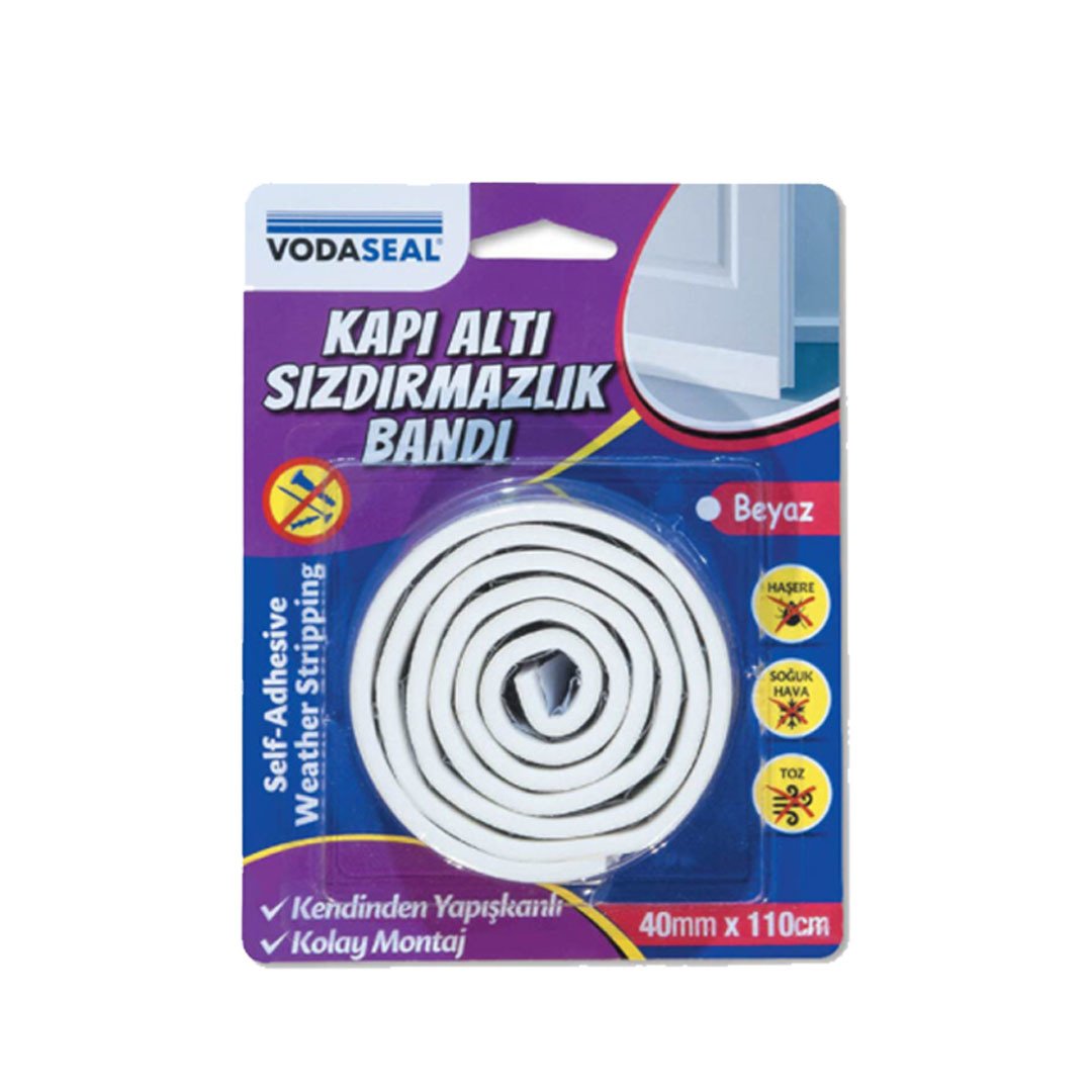 Vodaseal  Kapı Altı Sızdırmazlık Bandı 40mmx110cm Beyaz