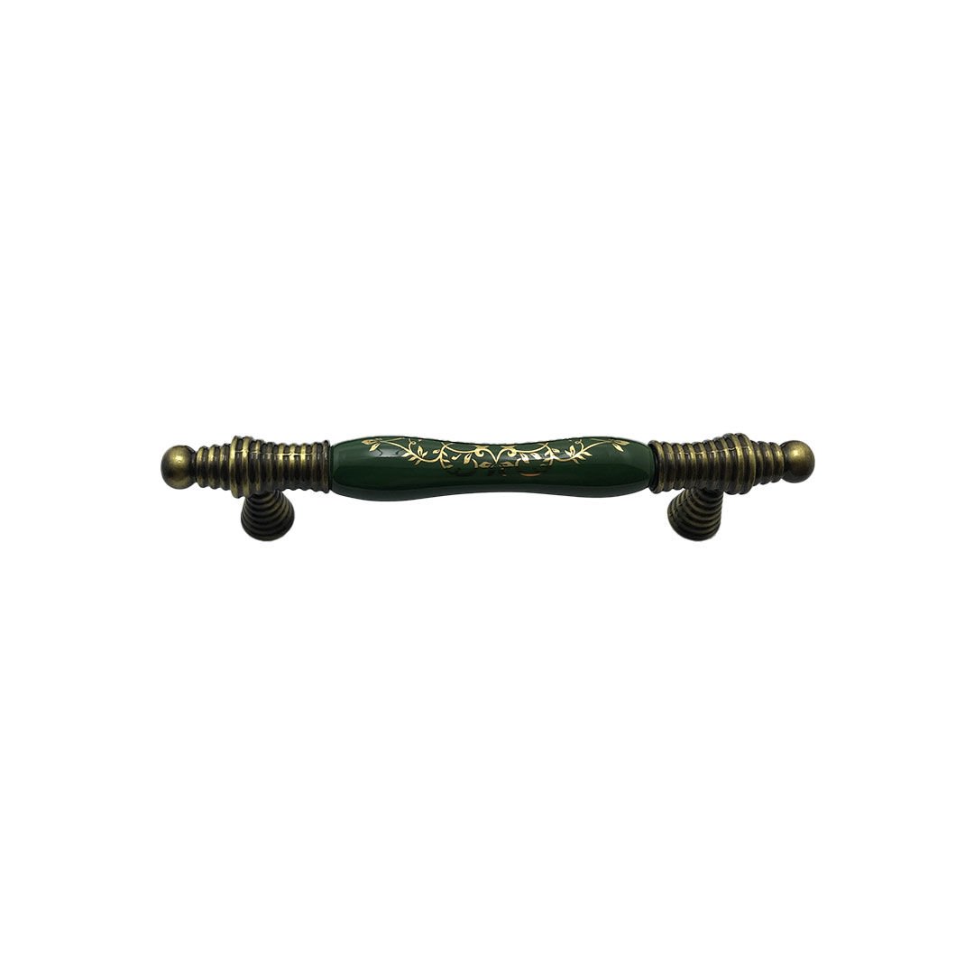 Tomurcuk 2122-41 Yeşil Porselen Mobilya Kulp 128 mm