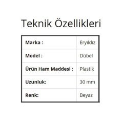 Dübel Plastik Perde Rulet Mak Dik