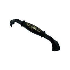 Tomurcuk 2134-85 Siyah Porselen Mobilya Kulp